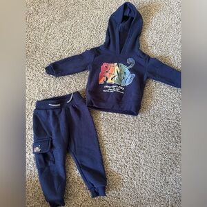 Pink Floyd Baby Toddler 2 Piece Sweatsuit Sweatpants & Hoodie Navy Blue Sz 12M